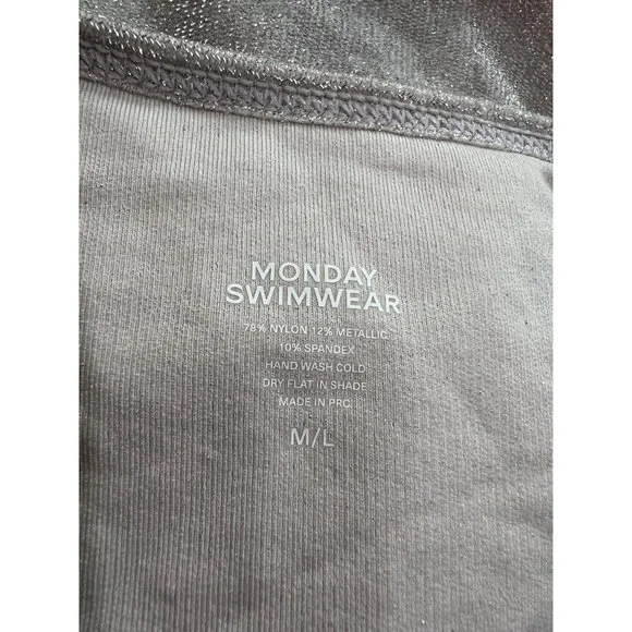 MONDAY Swimwear St. Barth's Top in Gold Shimmer